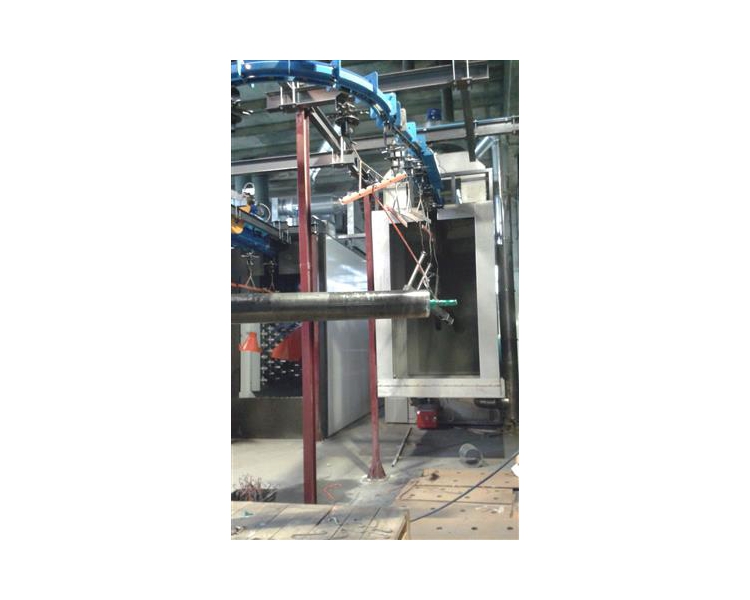 Particolari in ingresso tunnel di fosfosgrassaggio